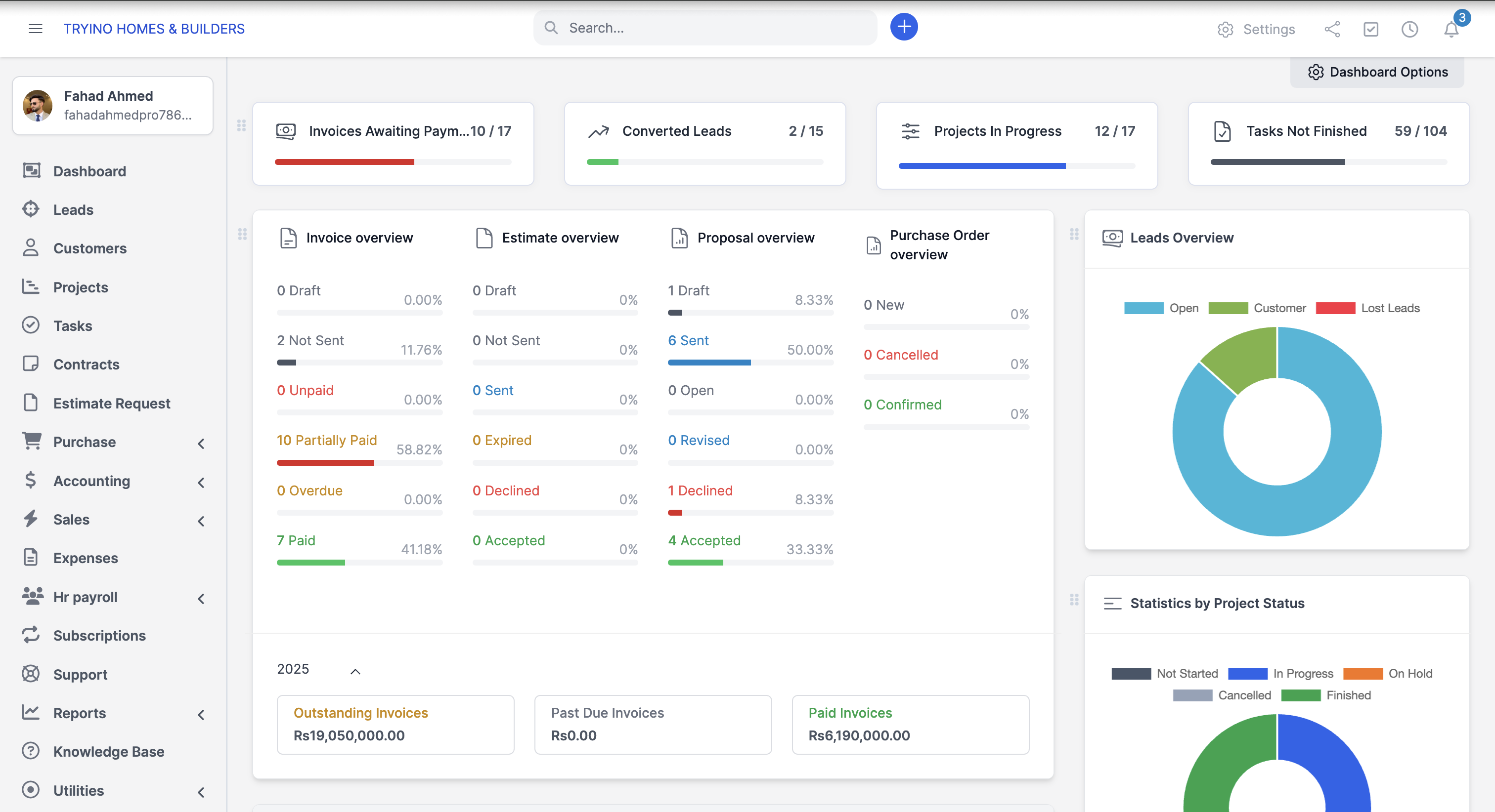 Custom ERP Solution for Construction & Real Estate Sales